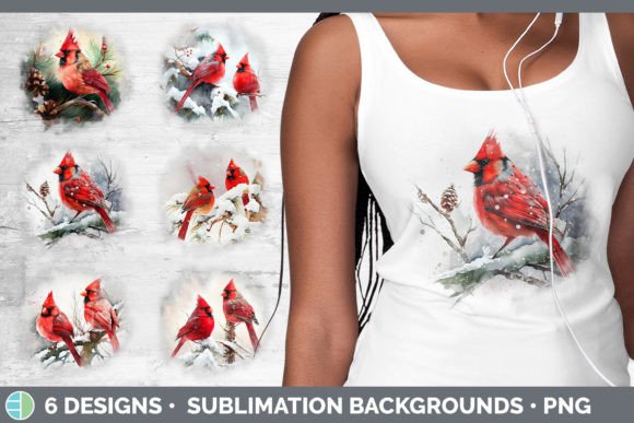 Christmas Cardinal Background Grunge S Illustrations
