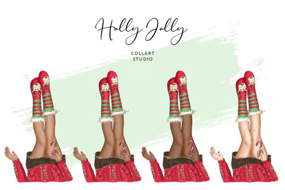 Christmas Illustrations for Fashion-Themed Designs