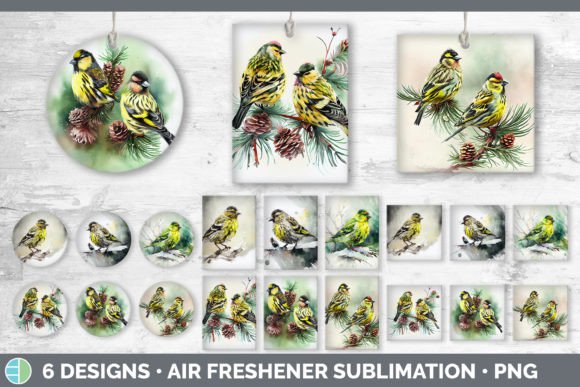 Christmas Siskin Air Freshener Sublima Illustrations