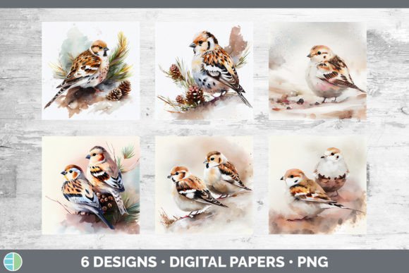 Christmas Snow Bunting Backgrounds Dig Illustrations