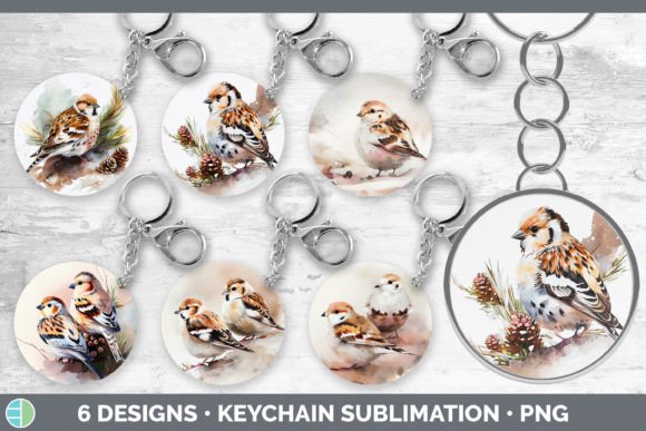 Christmas Snow Bunting Keychain Bundle Illustrations